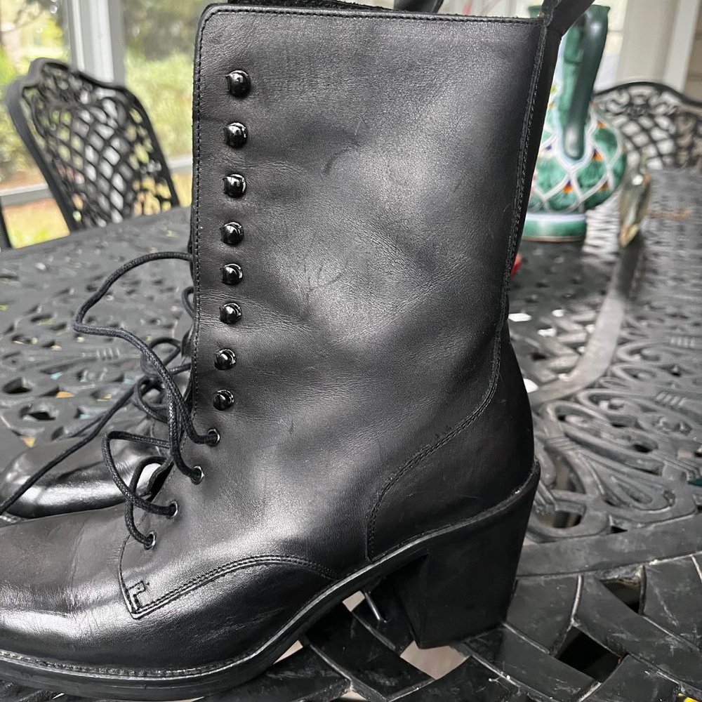 Charles David Black Leather Boots
